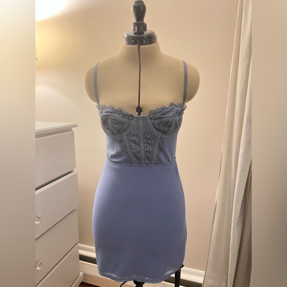 Urban Outfitters Corset (Modern Love/Brenna) Mini Dress Blue Size XS